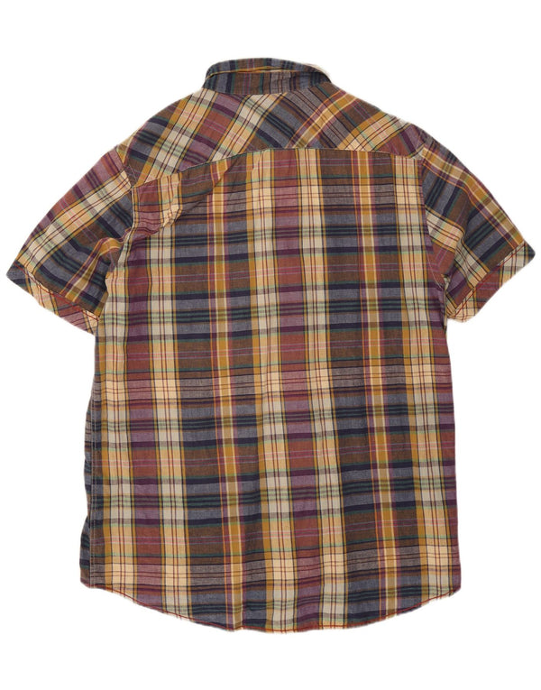 Camicia slim fit a maniche corte da uomo Marlboro Classics 3XL a quadri multicolore