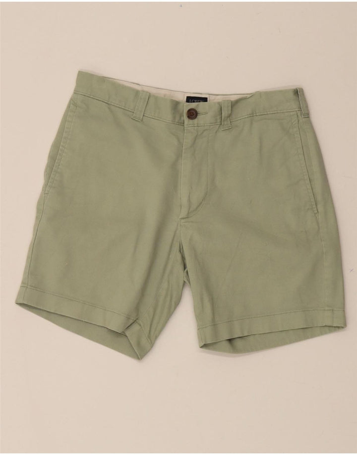 J. CREW Mens Chino Shorts W28 Small  Green Cotton Vintage J. Crew and Second-Hand J. Crew from Messina Hembry 
