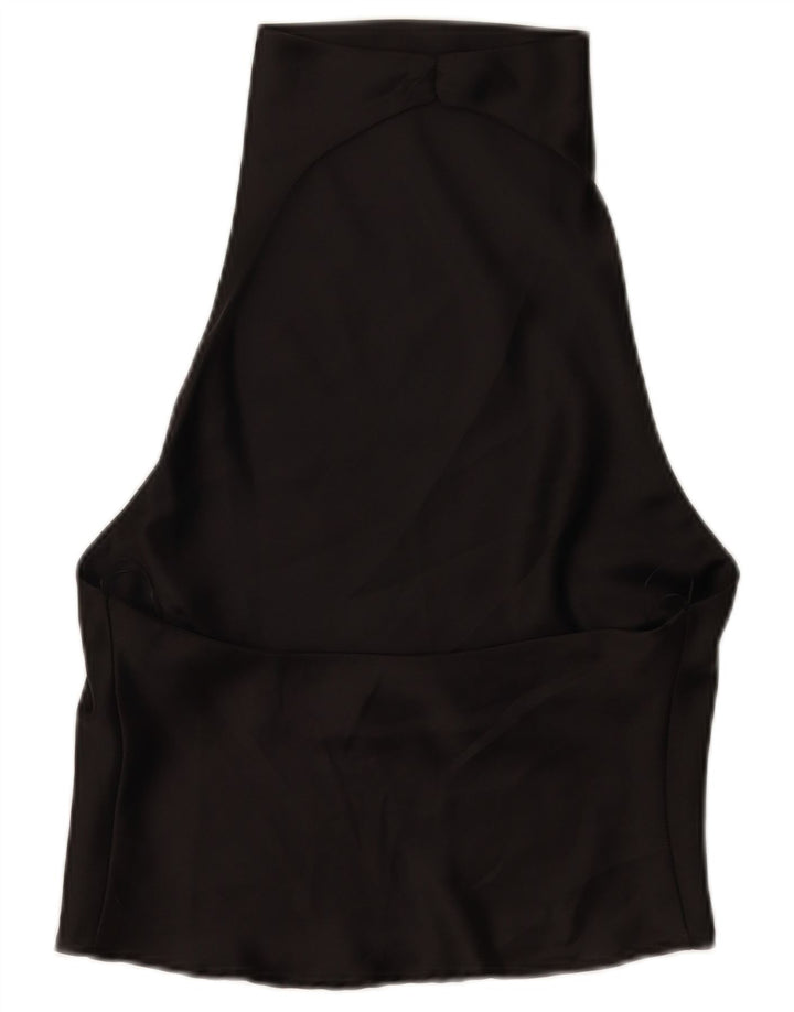 Top all'americana da donna Zara UK 10 piccolo nero