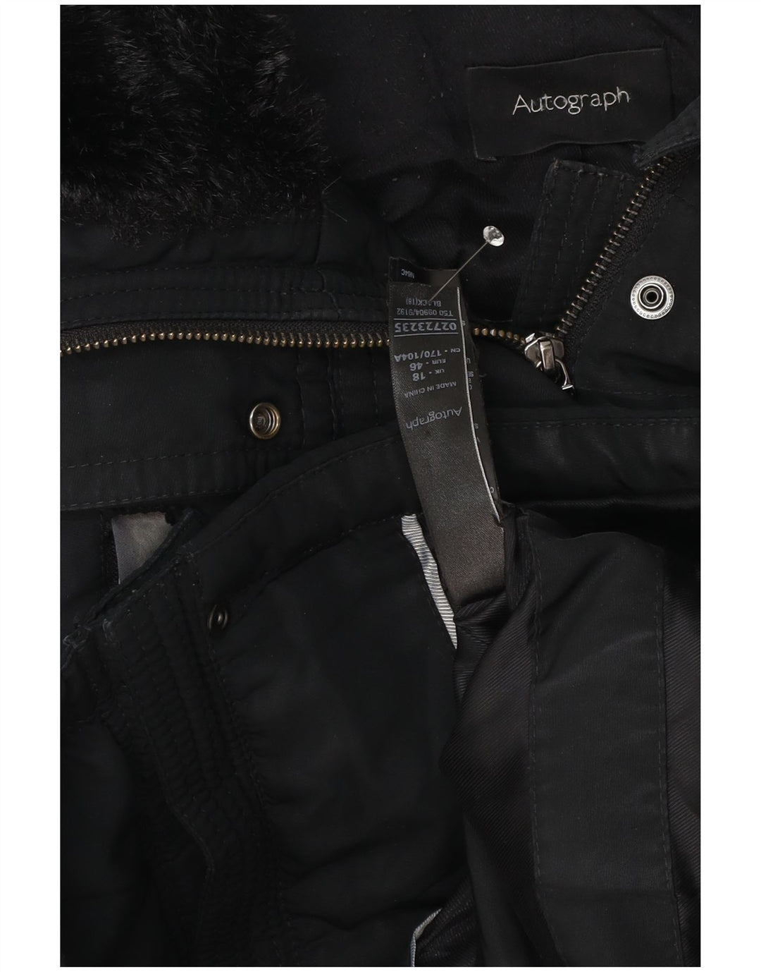 Giacca Parka con cappuccio Autograph da donna Marks & Spencer UK 18 XL Nera