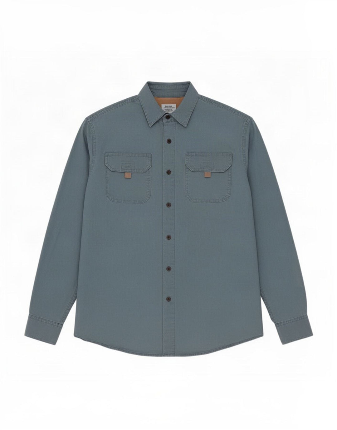 Camicia da uomo Wrangler in cotone grigio medio