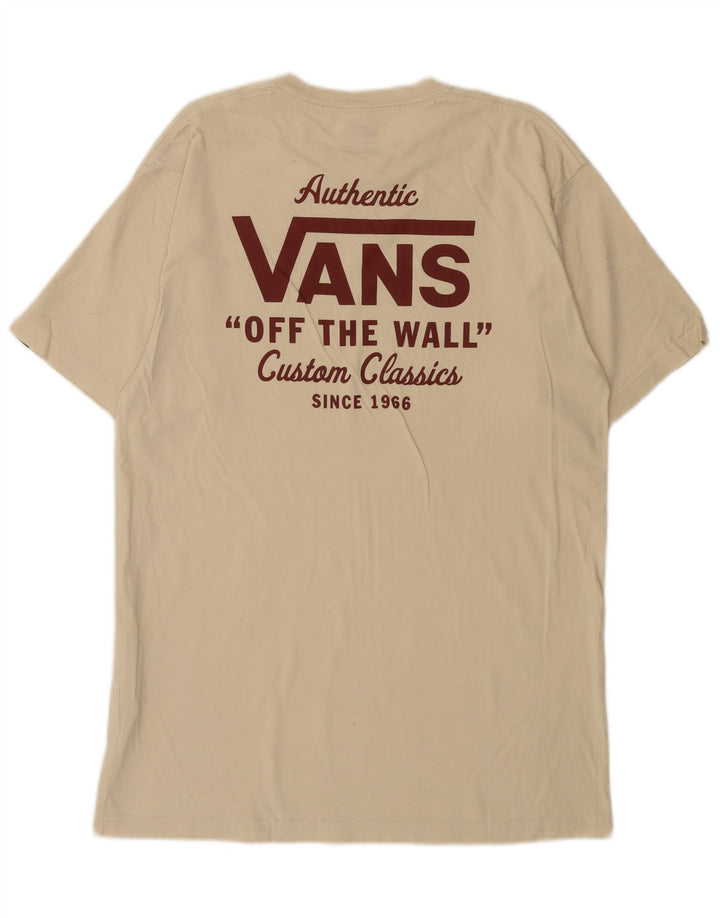 T-shirt grafica da uomo con vestibilità classica Vans, cotone beige medio