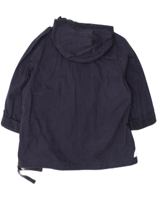 JOULES Womens Oversized Hooded Bomber Jacket UK 16 Large  Navy Blue