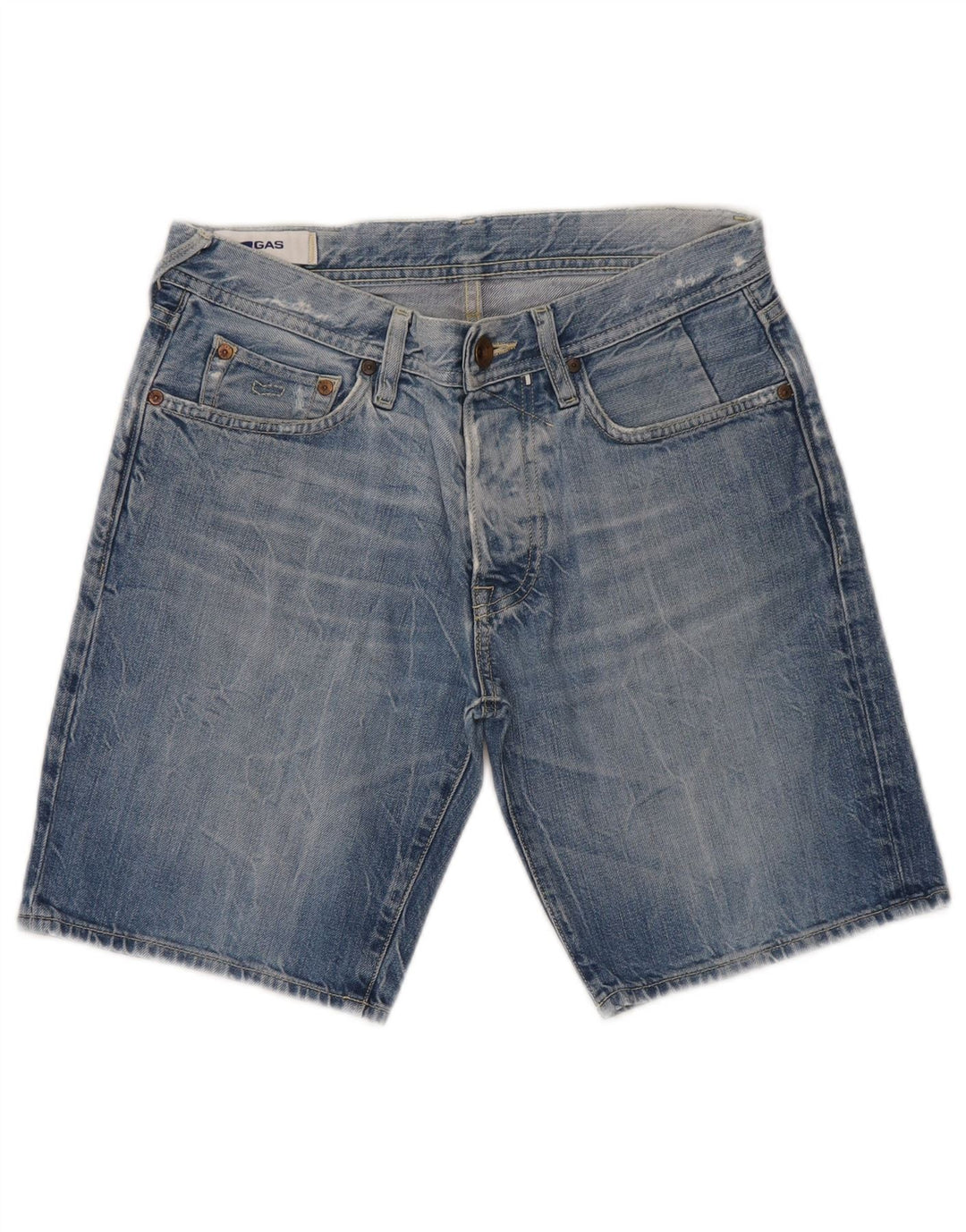Pantaloncini di jeans da donna Gas W29 cotone blu medio