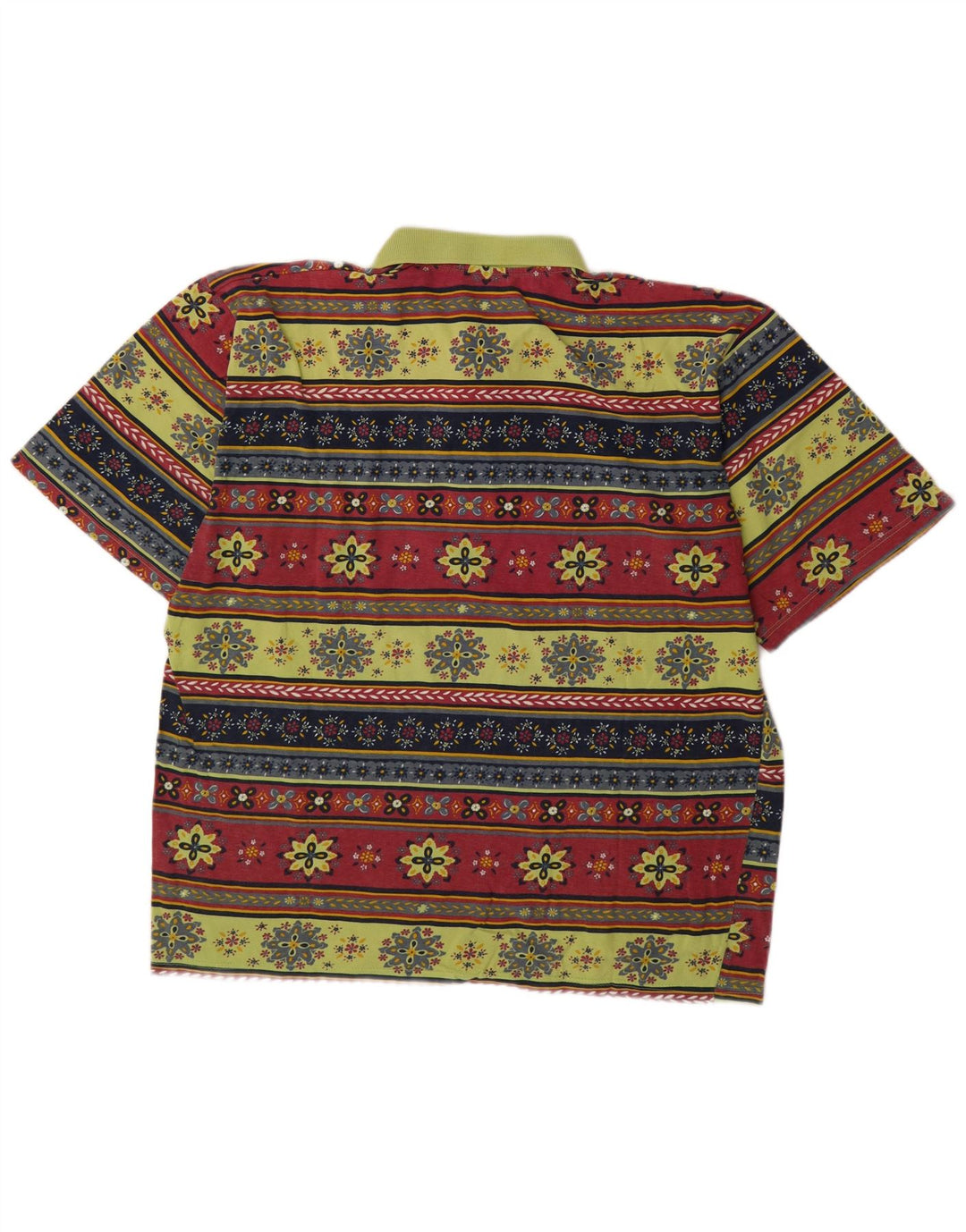 COLLEZIONE Polo da uomo grande in cotone floreale multicolore