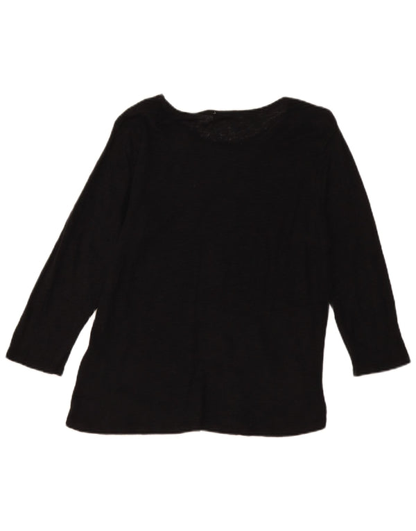 Top Zara da donna a maniche lunghe UK 14 grande nero