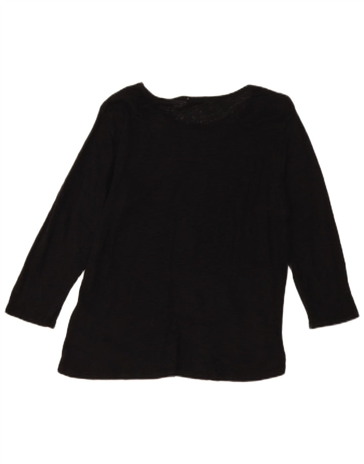 Top Zara da donna a maniche lunghe UK 14 grande nero