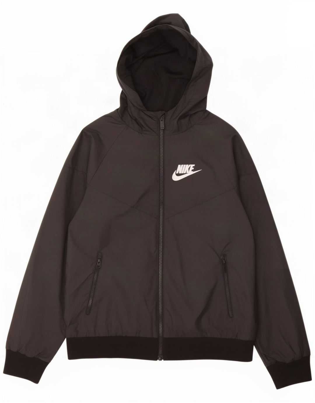 Giacca antipioggia con cappuccio Nike da ragazzo 10-11 anni media poliestere nero