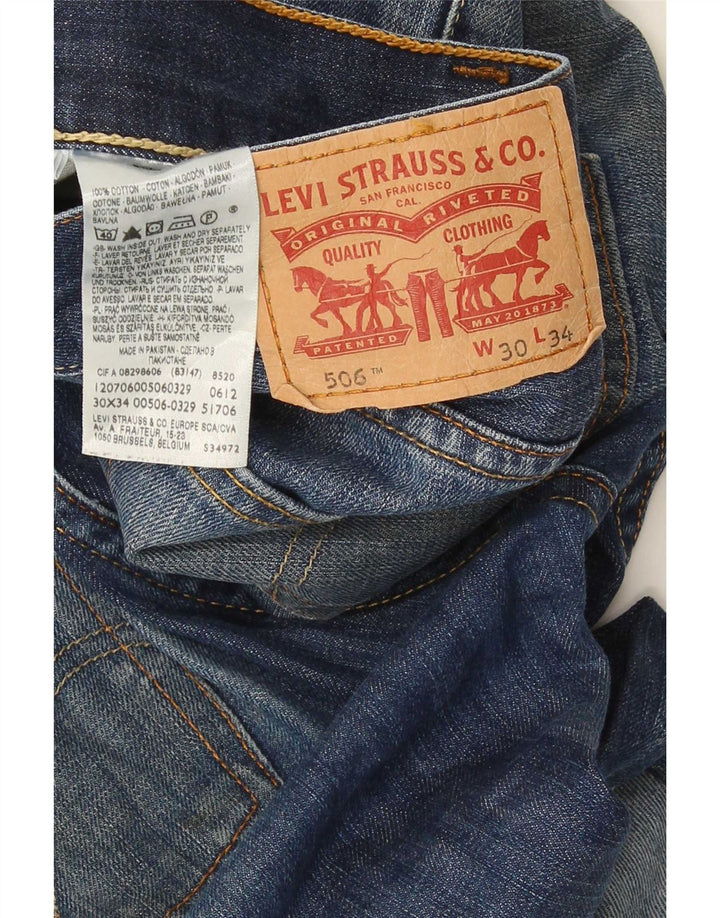 Levi's Uomo 506 Jeans dritti W30 L34 Cotone blu navy