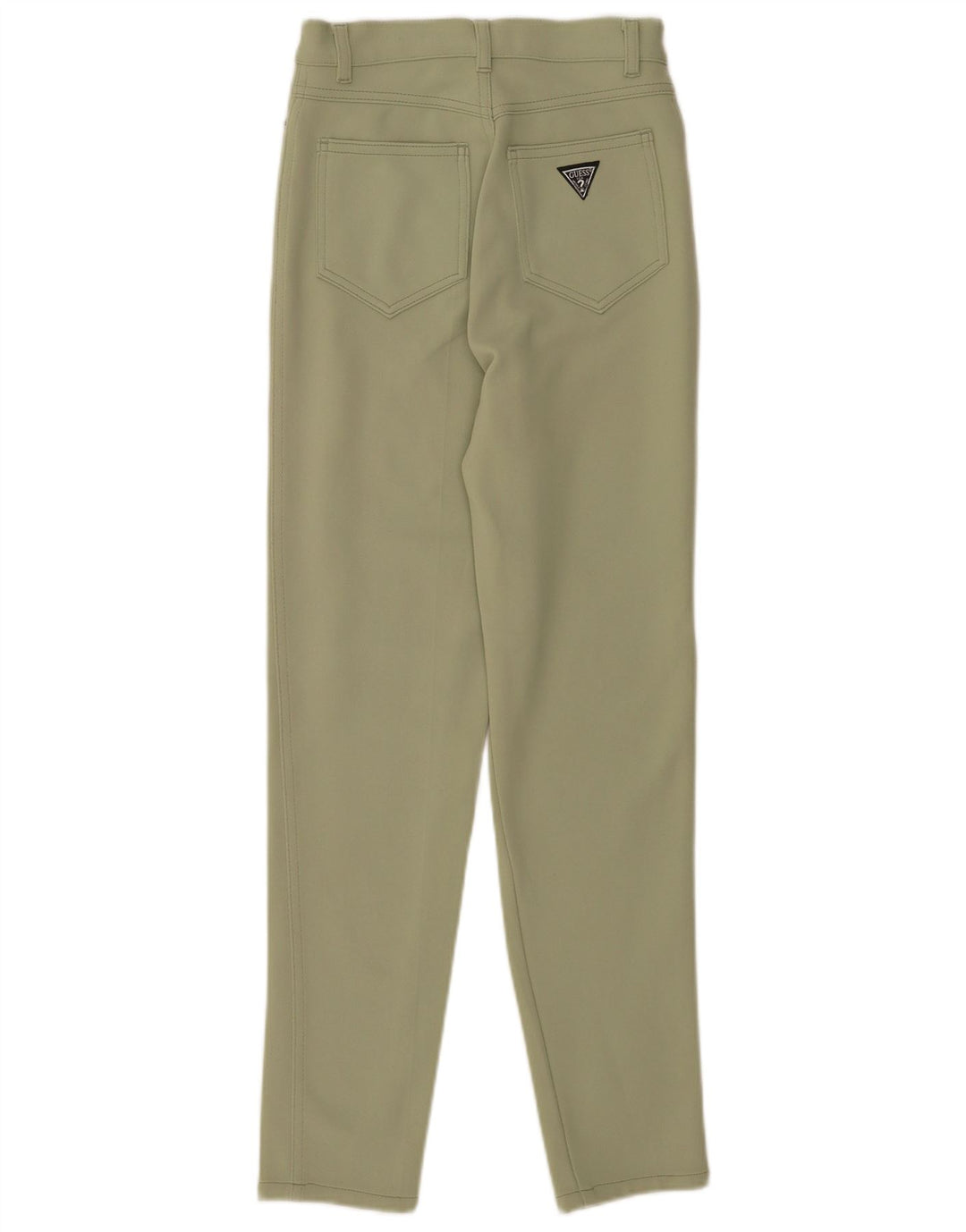 GUESS Womens Slim Casual Trousers W27 L28 Green Polyester