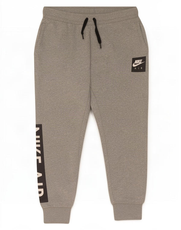 Pantaloni da tuta con grafica Nike da uomo, pantaloni da jogging, grandi, in cotone color block grigio