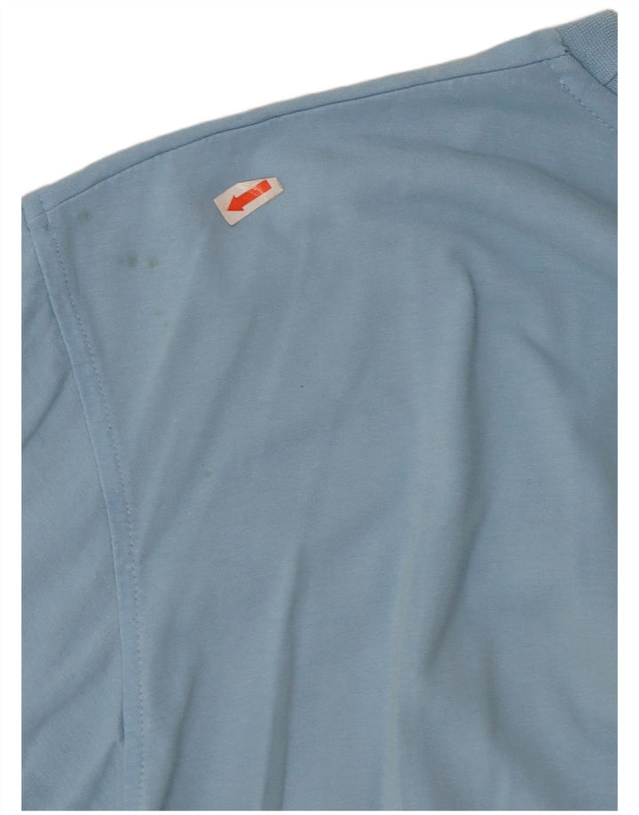 T-shirt grafica da uomo Lotto Top in cotone blu medio