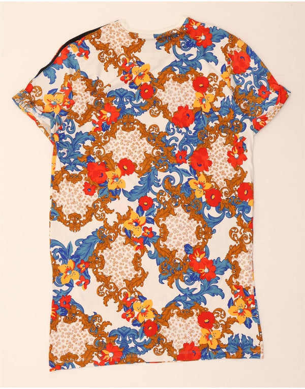 Abito t-shirt grafica Adidas da donna Her UK 14 medio multicolore floreale