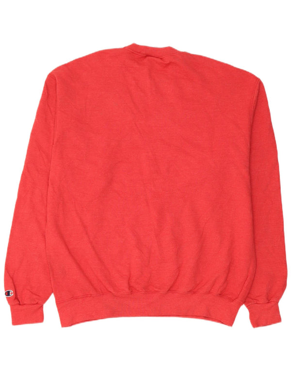 Felpa grafica da uomo Champion Felpa grande in cotone rosso