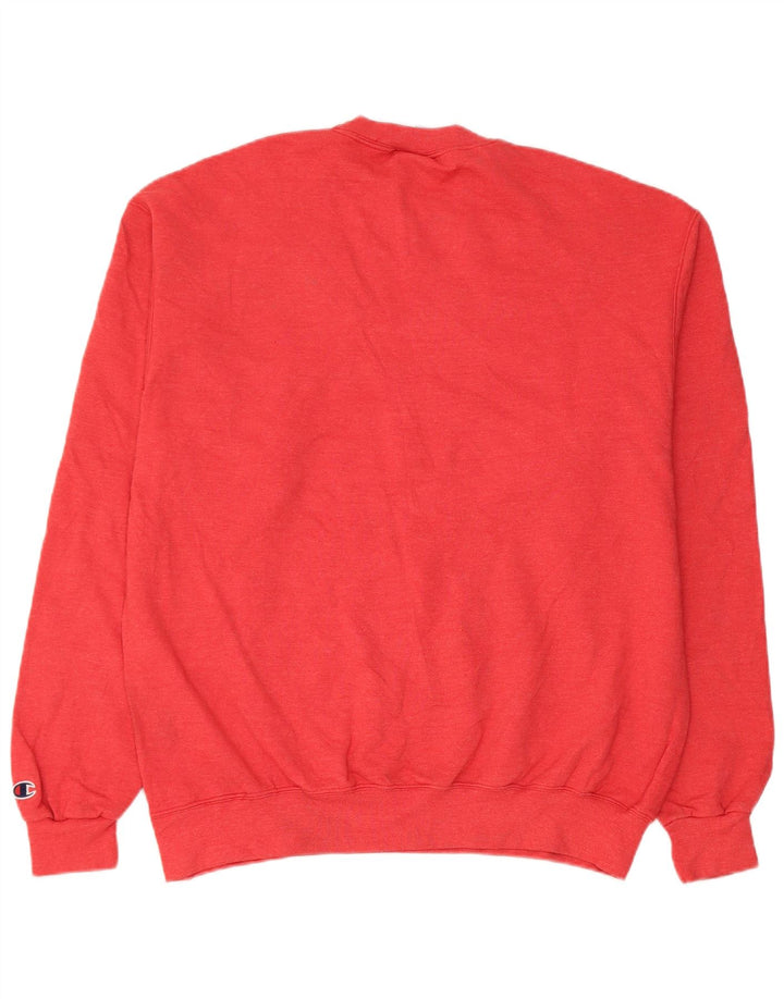 Felpa grafica da uomo Champion Felpa grande in cotone rosso