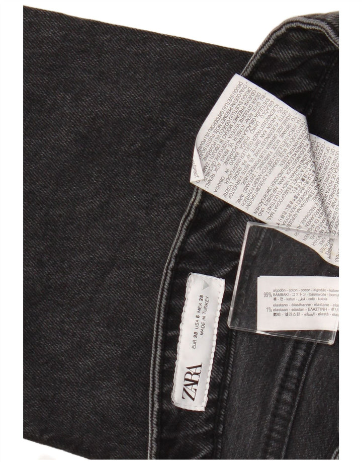 Jeans corti da donna ZARA EU 38 Small W28 L25 cotone grigio