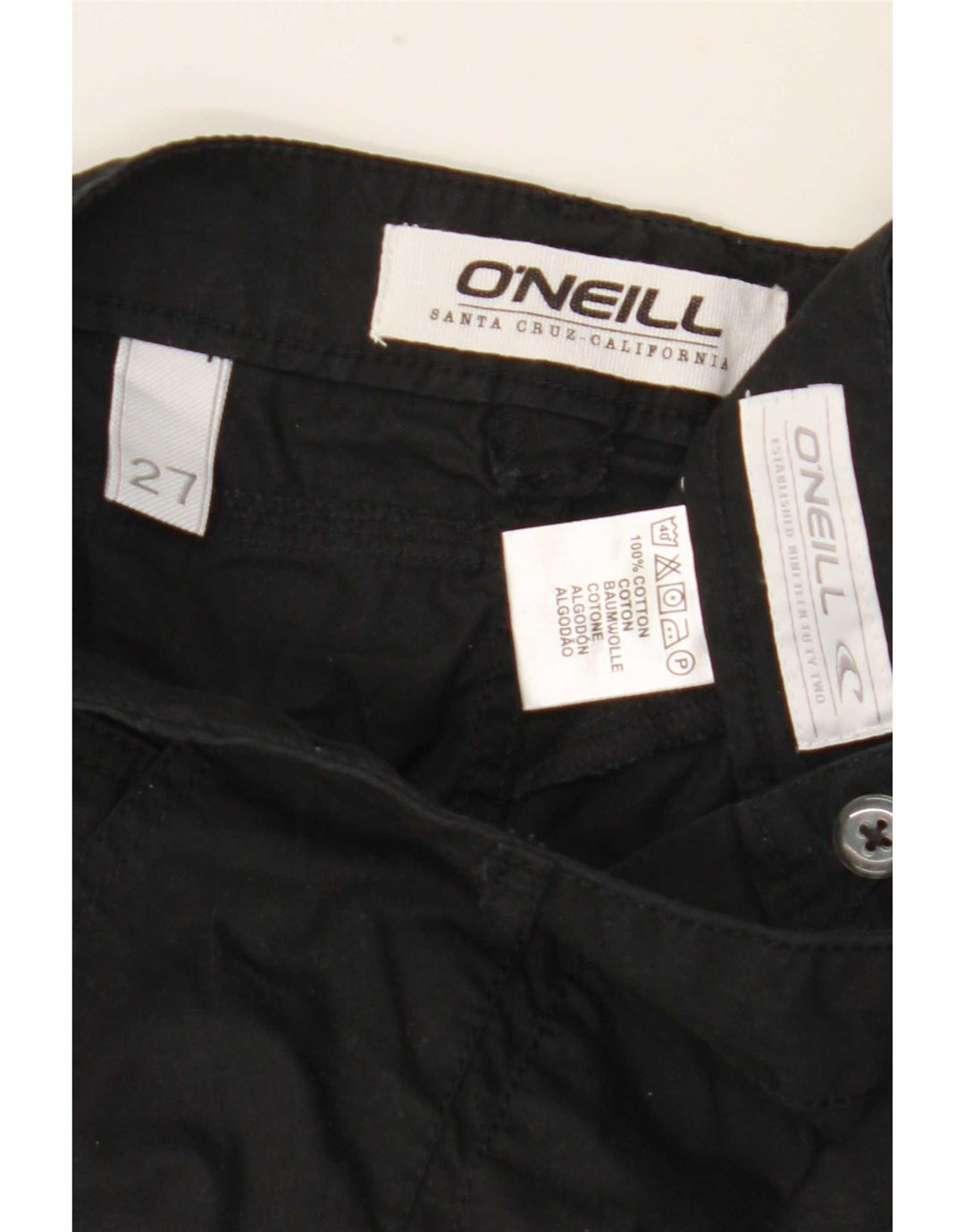 Pantaloncini chino da uomo O'Neill W27 XS cotone nero