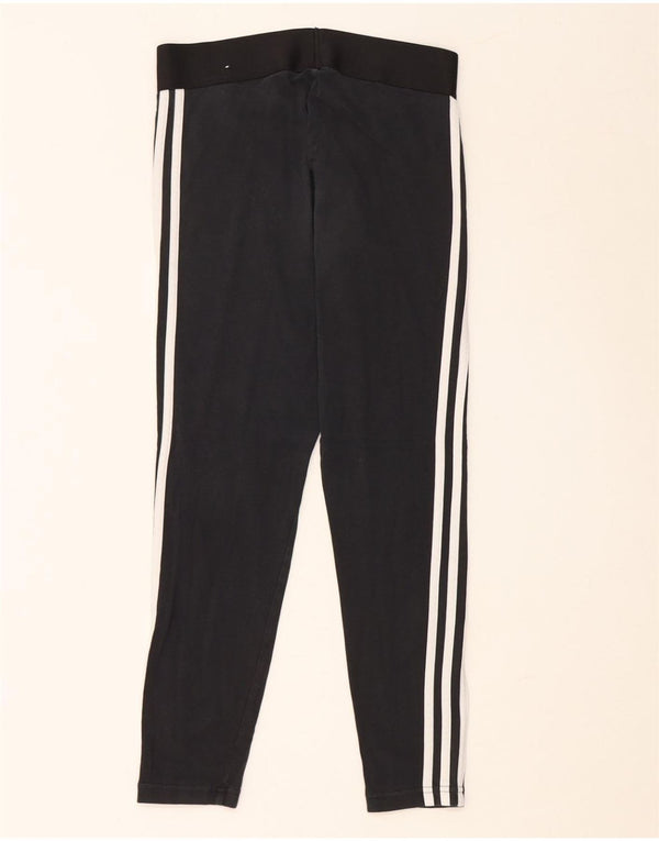 ADIDAS Womens Leggings UK 10 Small Black Cotton