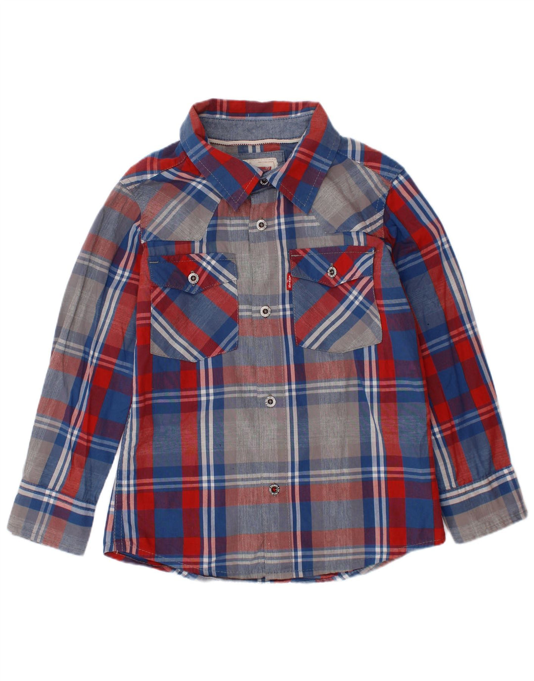 Camicia Levi's per ragazzi 3-4 anni XS in cotone a quadri multicolore
