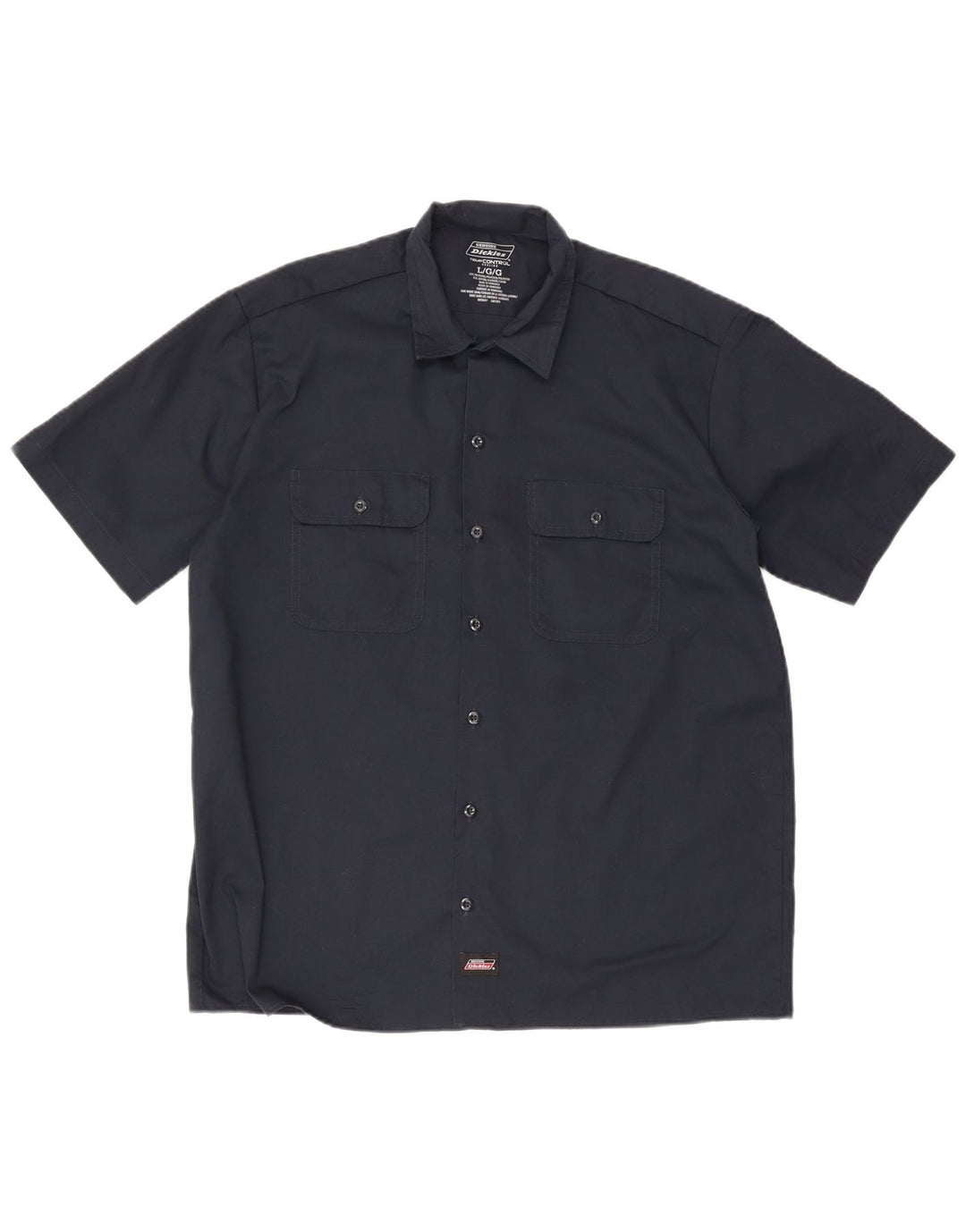 Dickies Camicia a maniche corte da uomo Large in poliestere blu navy