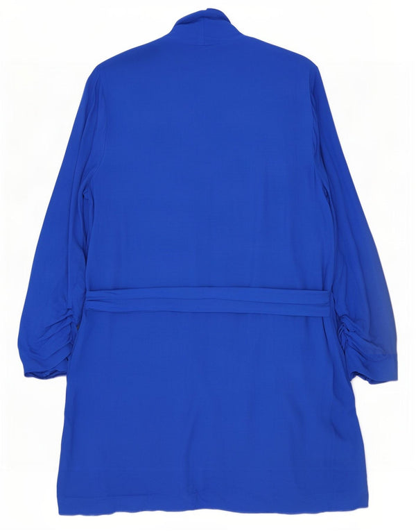 Top cardigan lungo da donna Zara UK 20 2XL viscosa blu