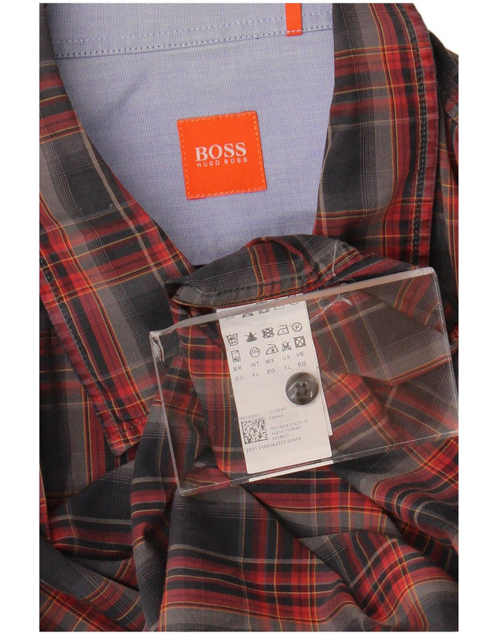 Camicia da uomo Hugo Boss XL a quadri multicolore