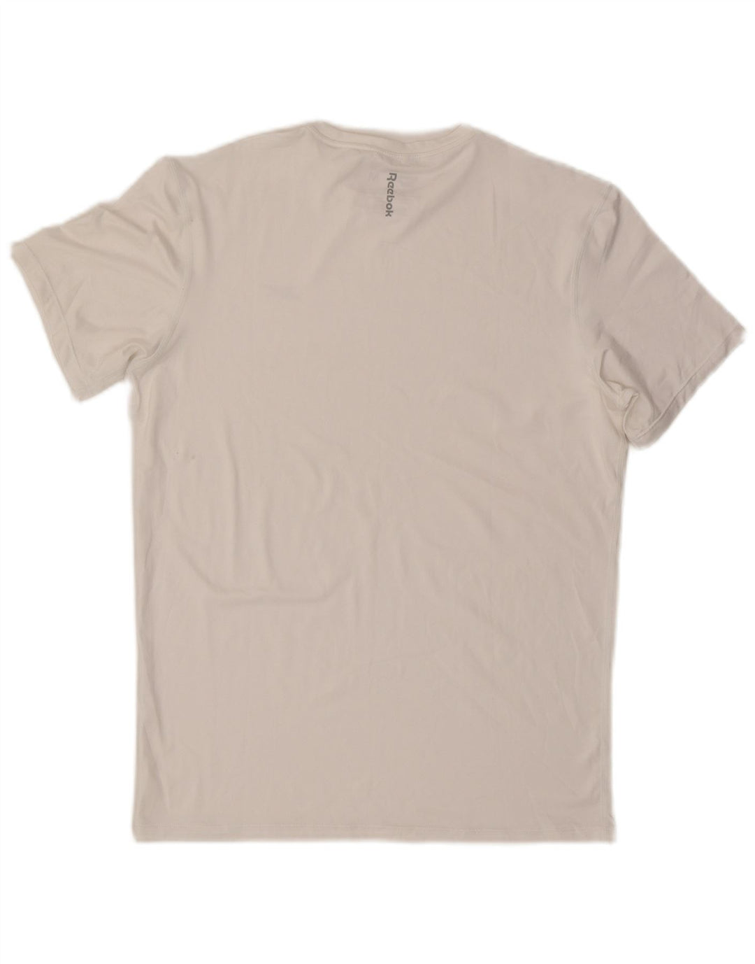 T-shirt Reebok da uomo Top in poliestere bianco medio