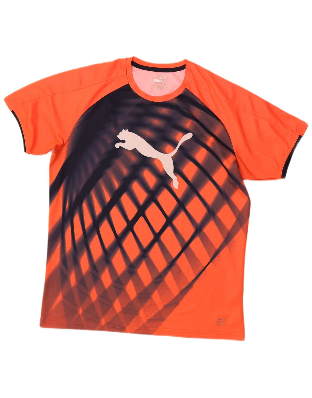 T-shirt grafica da uomo Puma Top con motivo a quadri arancione medio