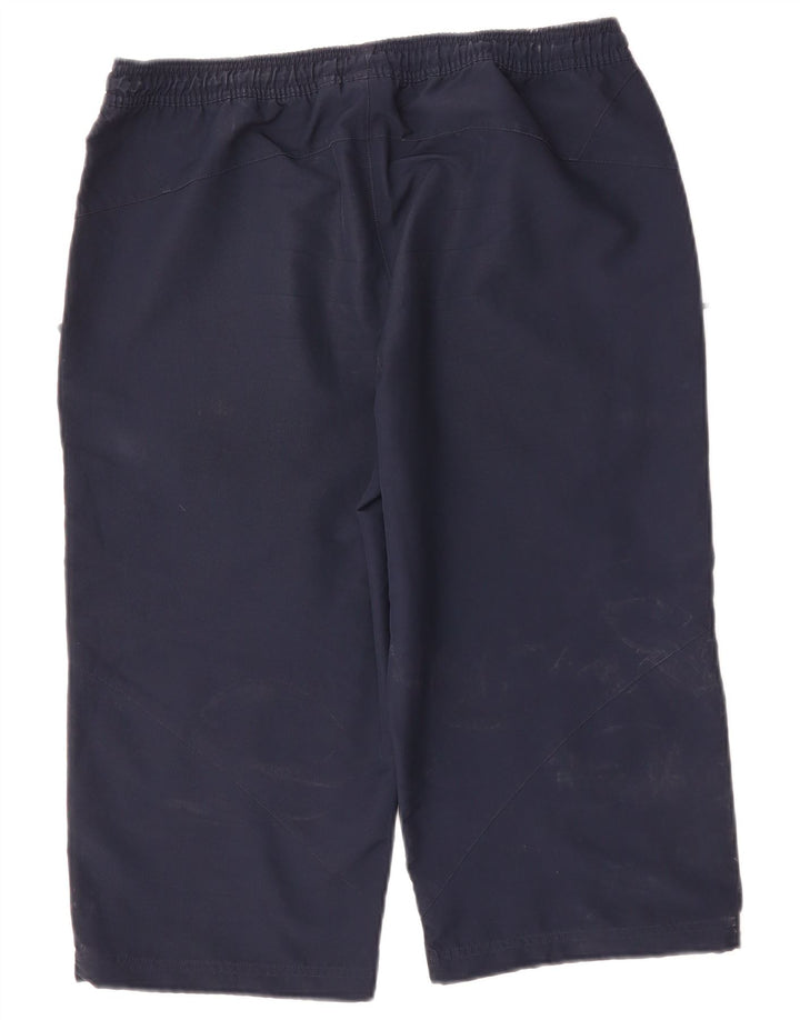 Pantaloncini sportivi Bermuda da uomo ADIDAS medio poliestere blu navy