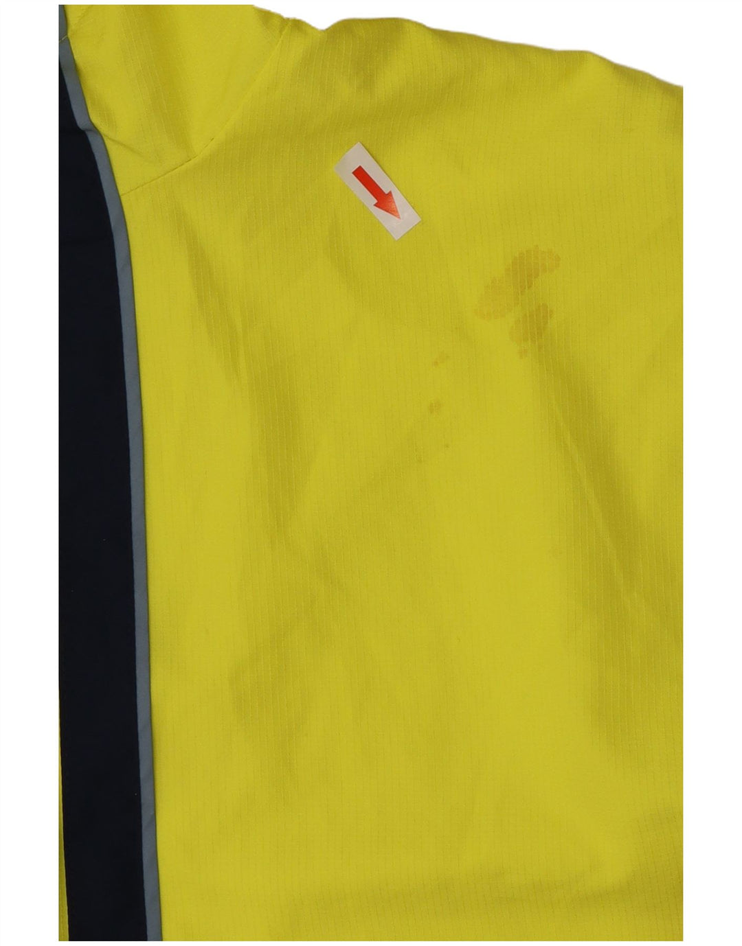 Adidas Giacca antipioggia da uomo con cappuccio pullover UK 36 Small Yellow Colourblock
