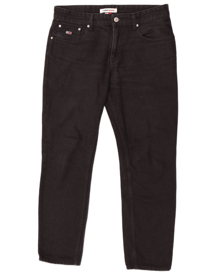 Jeans dritti regolari da uomo Tommy Hilfiger Ryan W32 L29 cotone nero