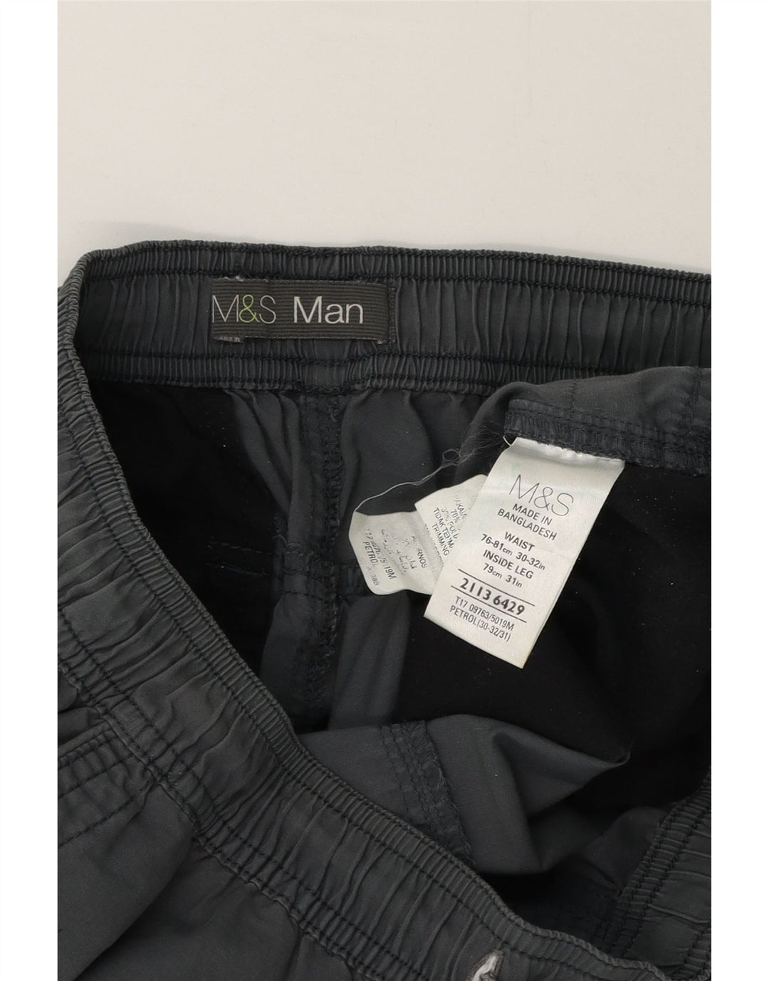 Pantaloni casual dritti da uomo Marks & Spencer W32 L32 Grigi