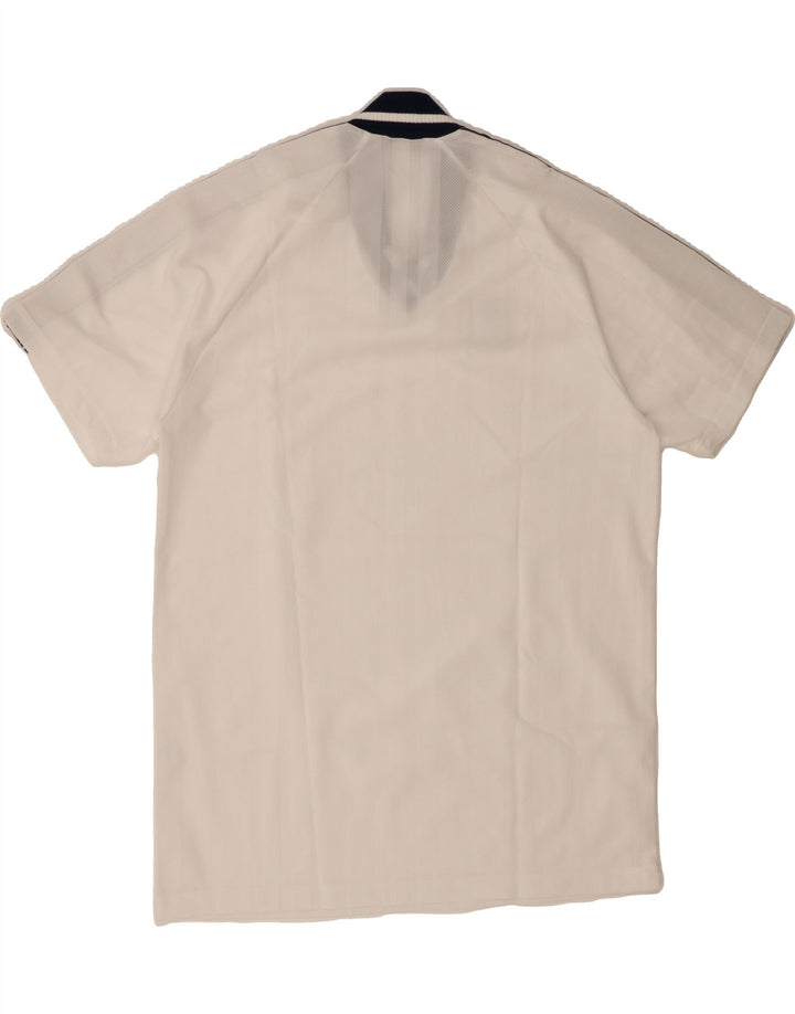 ERREA Mens Graphic Polo Shirt XL White Colourblock Polyester Vintage Errea and Second-Hand Errea from Messina Hembry 