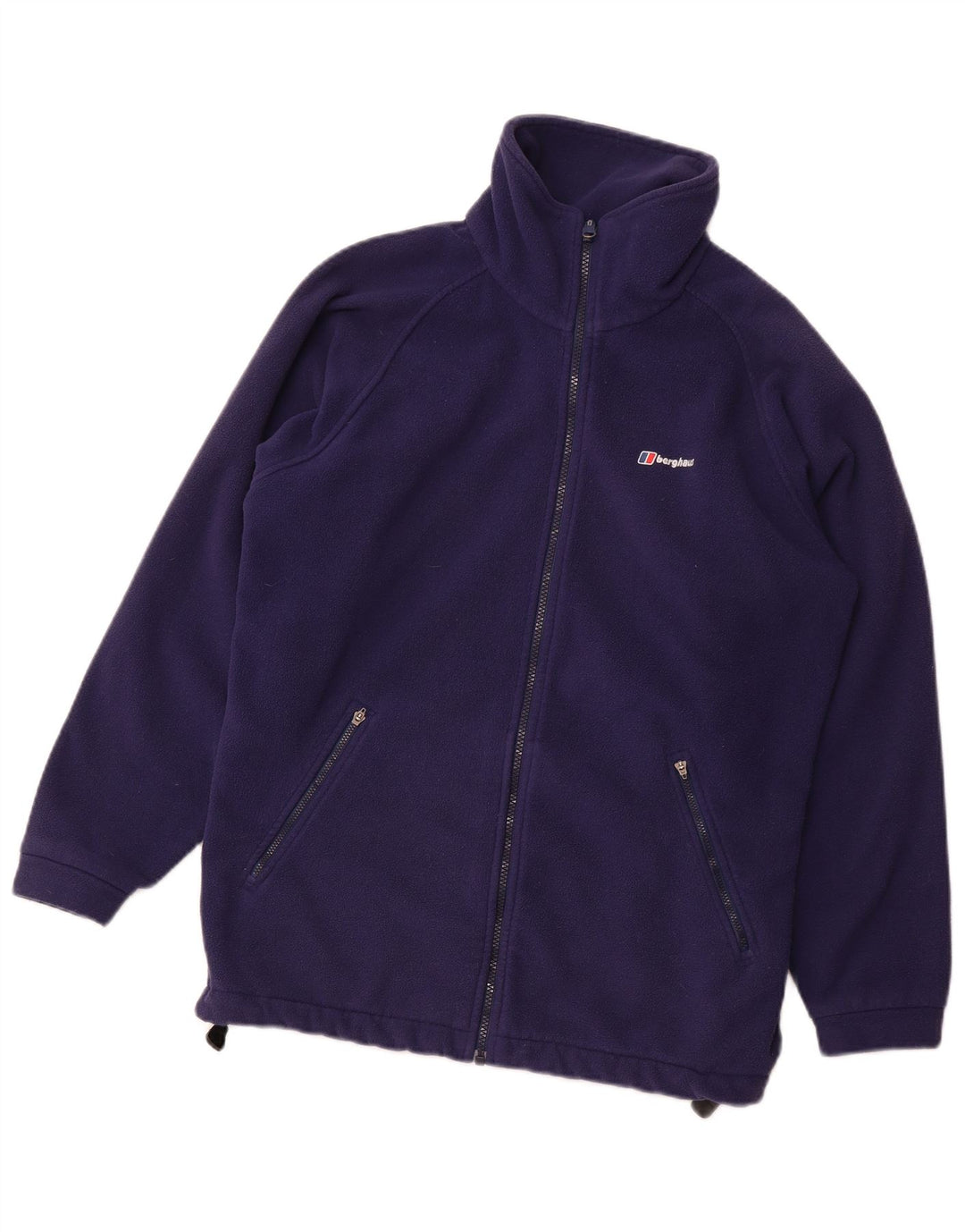 BERGHAUS Womens Fleece Jacket UK 12 Medium Navy Blue Polyester