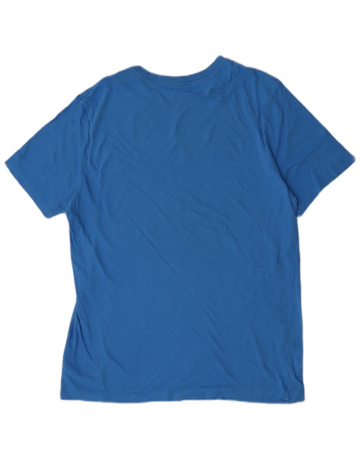 T-shirt grafica da uomo Nike Top grande in cotone blu