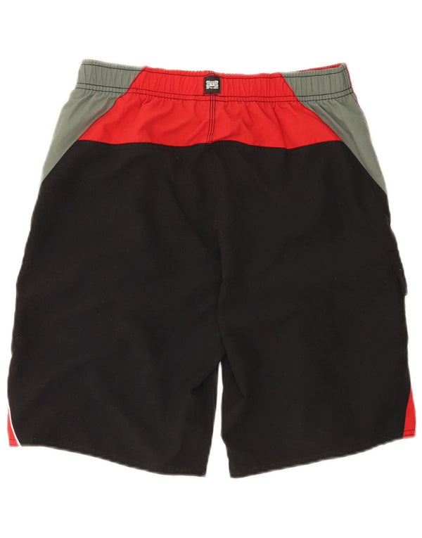 Animal Mens Graphic Swimming Shorts Medium  Black Colourblock Polyester
