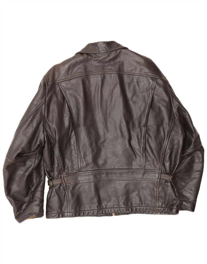 Giacca in pelle da uomo Stewart UK 40 grande marrone