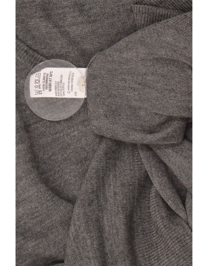 Maglione da uomo con scollo a V Marks & Spencer XL grigio acrilico