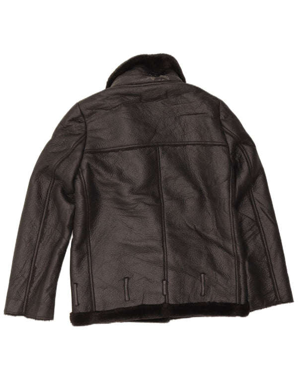 Giacca da motociclista in ecopelle da donna Zara UK 6 XS Nera