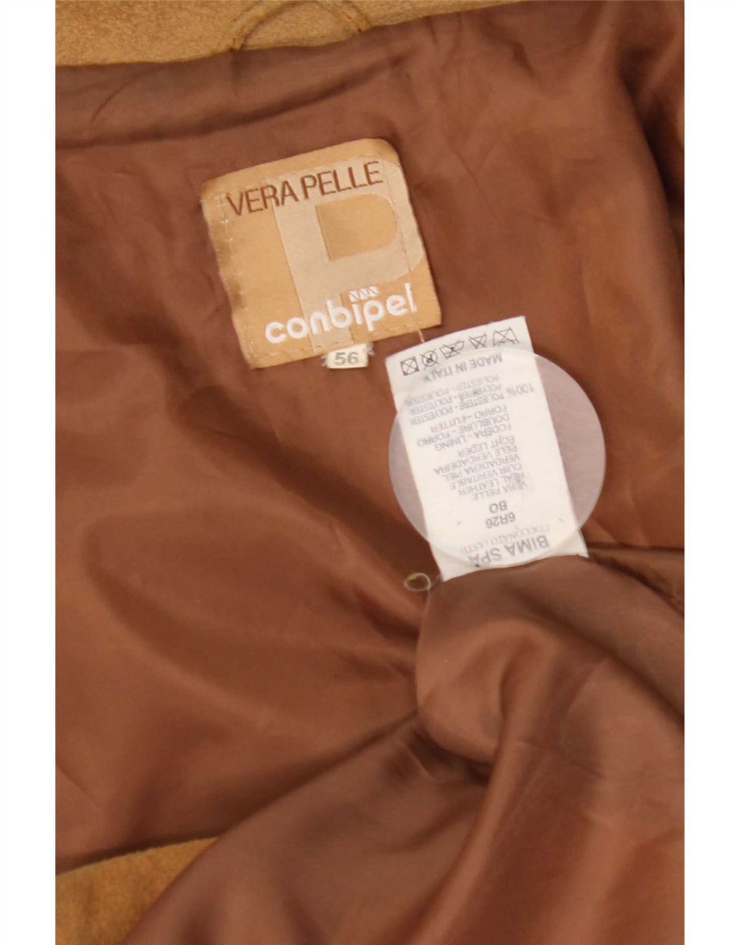 Giacca Scamosciata Uomo Conbipel IT 56 2XL Pelle Beige