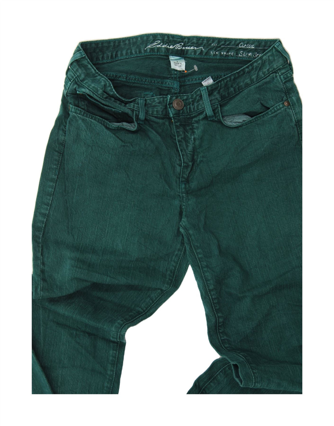 EDDIE BAUER Womens Classic Fit Straight Jeans US 6 Medium W32 L34 Green Vintage Eddie Bauer and Second-Hand Eddie Bauer from Messina Hembry 