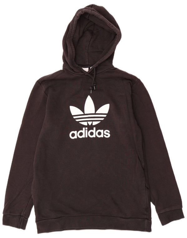 Adidas Mens Graphic Hoodie Jumper Medium Black Cotton Sports