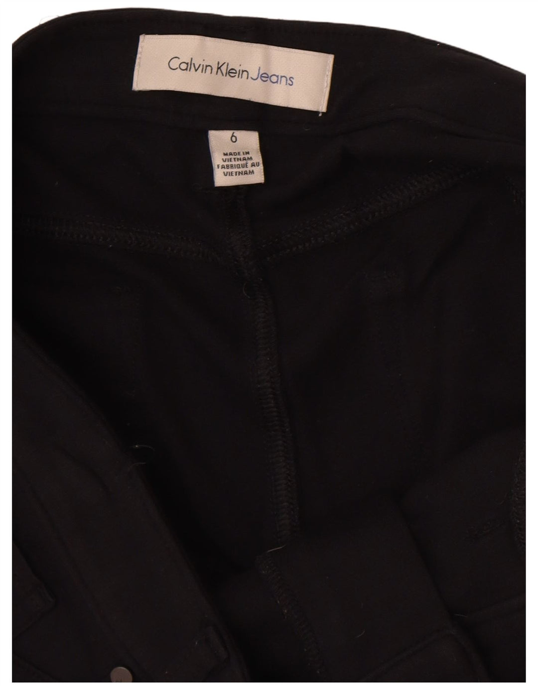 Pantaloni casual slim da donna Calvin Klein US 6 Small W28 L31 Neri