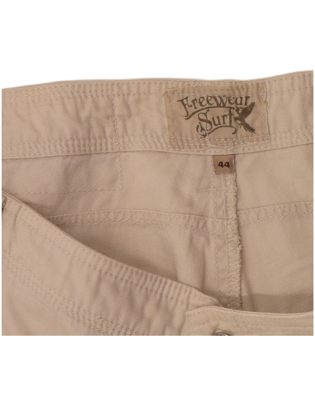 Pantaloncini cargo vintage da uomo IT 44 XS W34 in cotone bianco