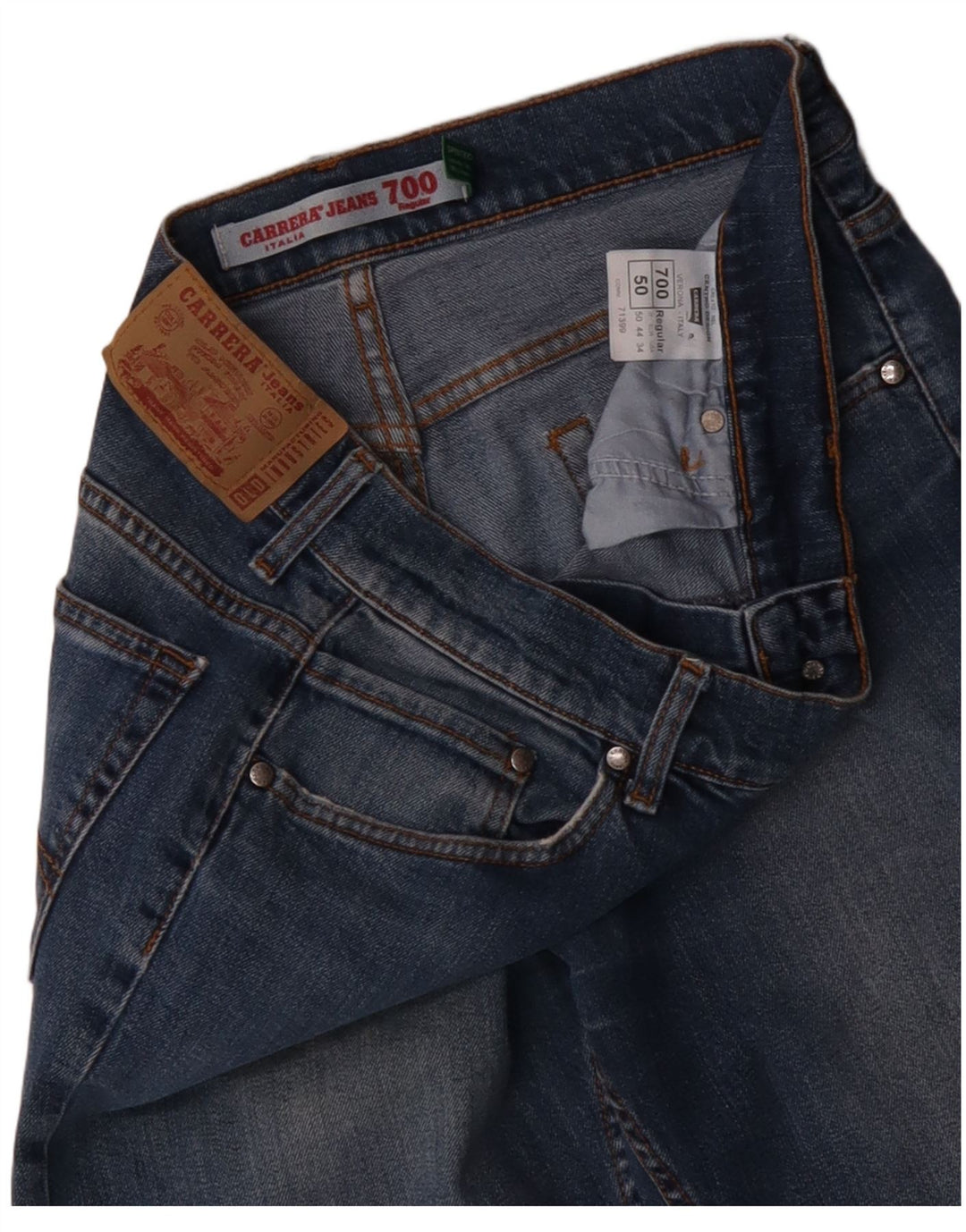 CARRERA Jeans dritti da uomo 700 IT 50 Large W34 L35 Blu Cotone