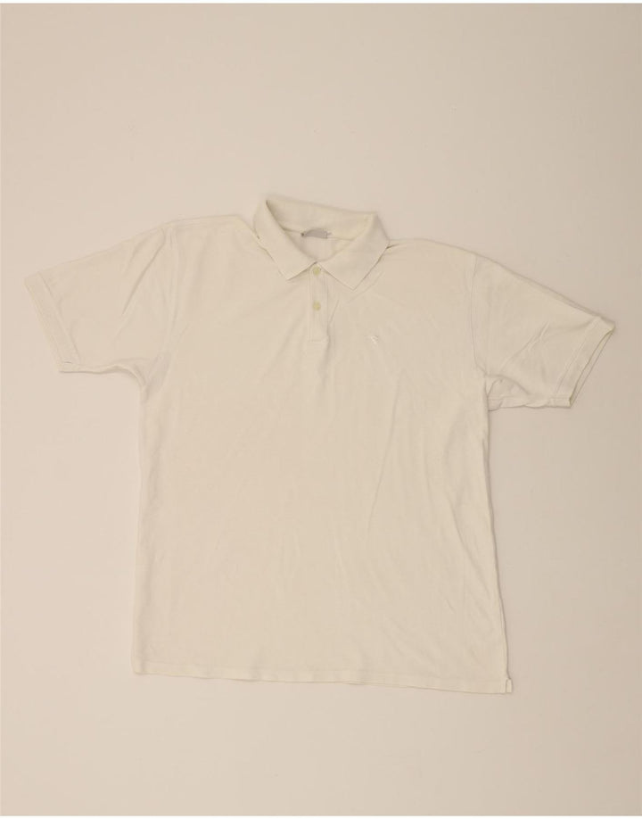 DIADORA Mens Polo Shirt XL White Cotton Vintage Diadora and Second-Hand Diadora from Messina Hembry 