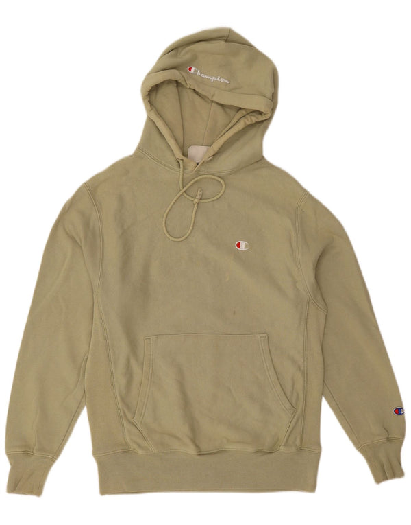 Felpa con cappuccio da uomo Champion Small in cotone verde