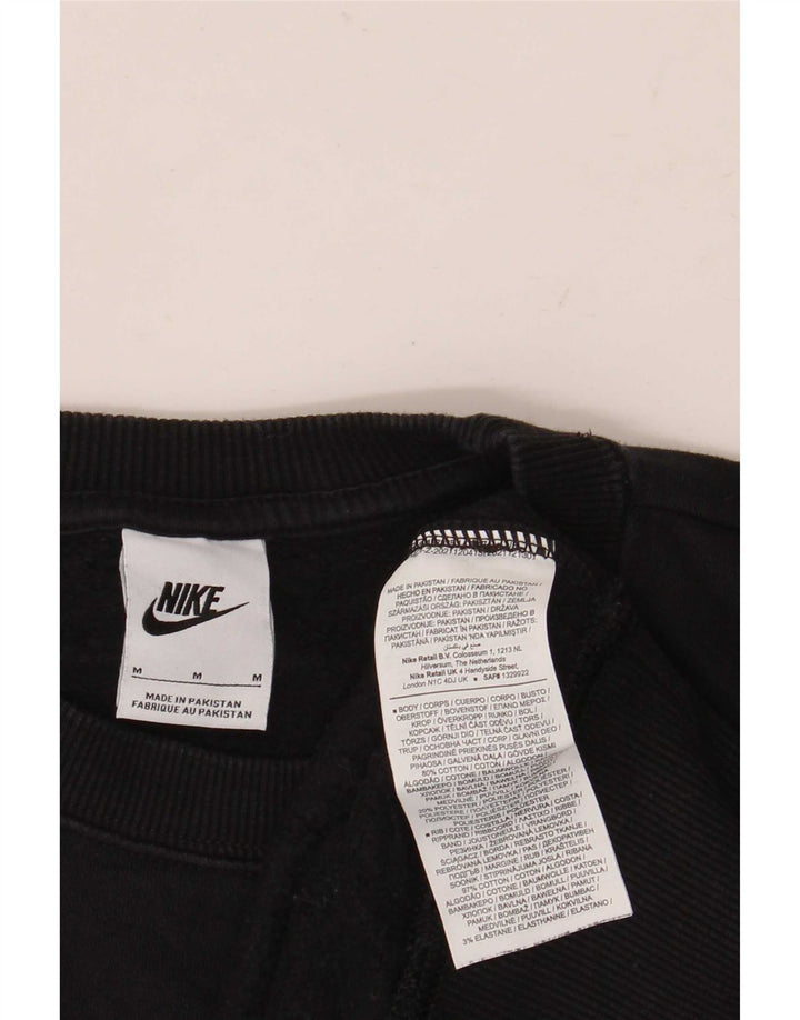 Felpa da uomo Nike Loose Fit, maglione medio, cotone nero
