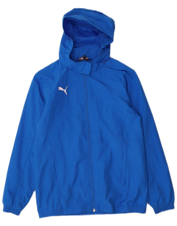 Giacca da ginnastica con cappuccio da ragazzo Puma 11-12 anni in poliestere blu