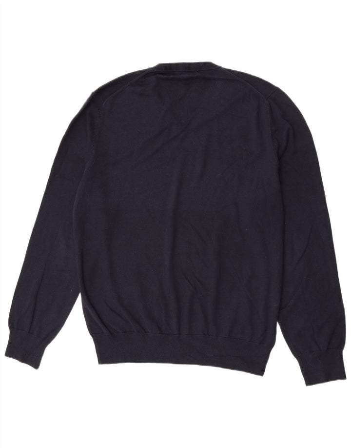 Maglione maglione con scollo a V da uomo Marks & Spencer grande blu navy
